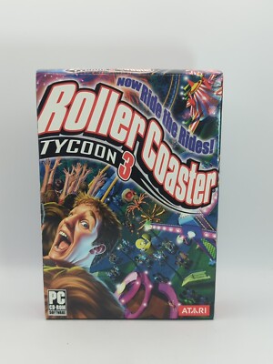 RollerCoaster Tycoon 3 (PC, 2004) Factory Sealed