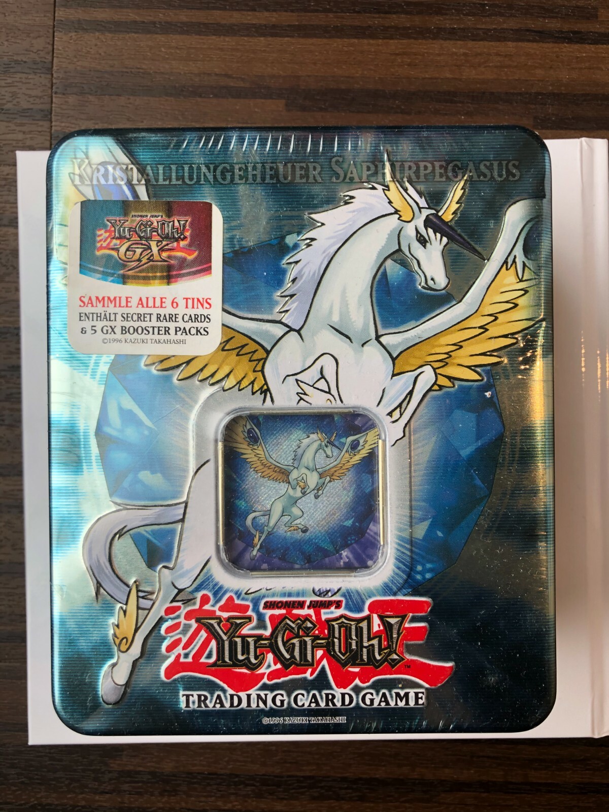 Yugioh Kristallungeheuer Saphirpegasus Tin Box OVPSealed Deutsch kleine Delle