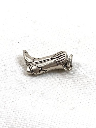 Sterling Silver .925 Charm Southwestern Bracelet Charm Cowboy Boot