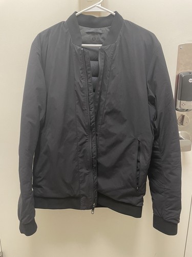 Lululemon Lab Bomber Jacket Reversible Size Large Black