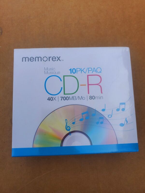 [NEW]-Memorex Music CD-R Recordable Blank CDs 40X 700 MB 80 min 8 CD’s-10PK ONLY