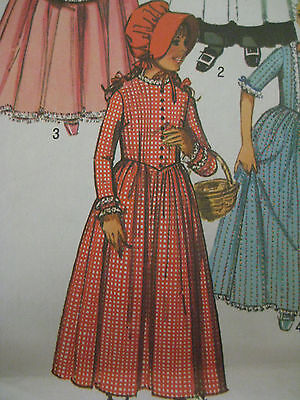 Vintage Simplicity 9136 COSTUME LITTLE HOUSE ON THE PRAIRIE Sewing Pattern Dress