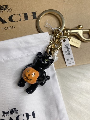 NWT Coach Halloween Devil Bear Cat Bag Charm Key Ring CW480