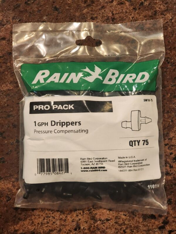Rain Bird Sw10-75 Pressure Compensating Drip 1 Gph Irrigation Dripper (75 Pack)
