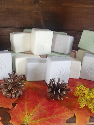 Handmade Soaps, Fall Inspired 4pack-1 of each -Beautiful stamped design