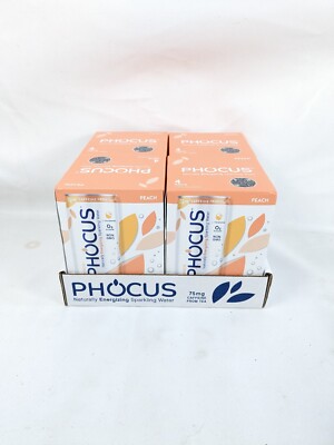 Phocus Peach Caffeinated Sparkling Water - Clean 11.5 Fl Oz (Case Of 16) 