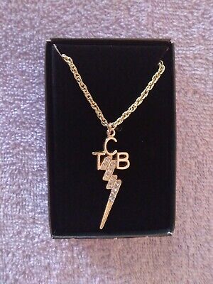 ELVIS PRESLEY TCB GOLD PLATED RHINESTONE NECKLACE BRAND NEW