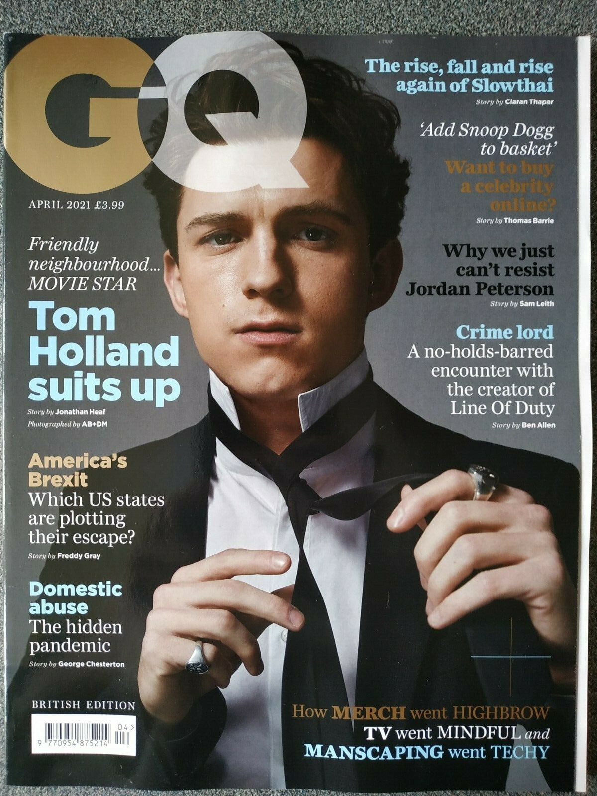 British GQ Magazine April 2021: TOM HOLLAND COVER FEATURE Spider-man