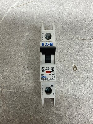 NEW NO BOX Eaton FAZ-D0.5/1-NA-L Miniature Circuit Breaker; 1P 0.5A 240V
