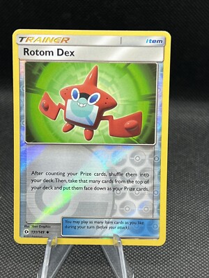 Pokémon TCG Rotom Dex Sun & Moon Base Set 131/149 Reverse Holo NM 2012
