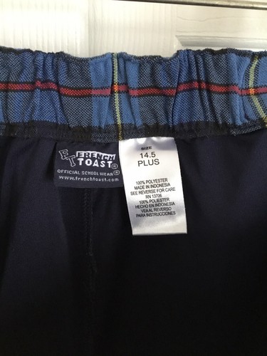 French Toast Blue Plaid Uniform Scooter Skirt Size 14.5 Plus