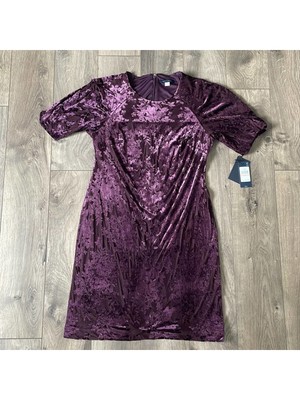 

TOMMY HILFIGER Женское фиолетовое платье-футляр с короткими рукавами и эластичными манжетами, Фиолетовый