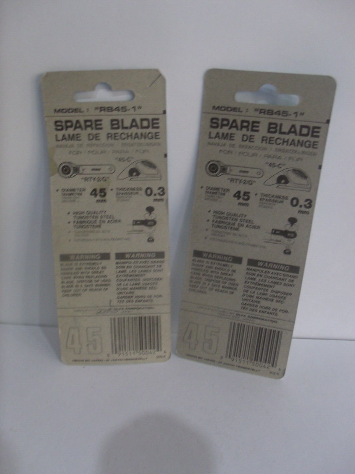 Lot of 2 RB45-1 Spare Blade for Olfa RTY-2/G Rotary Cutter 45mm Cutting Wheel