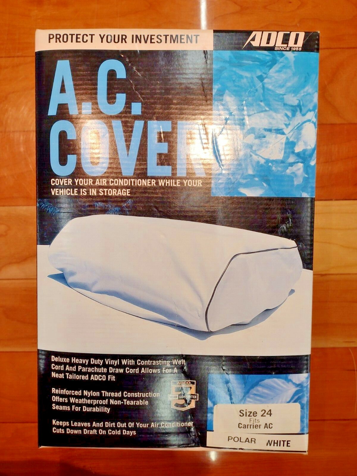 3027 White Size 27 RV Air Conditioner Cover