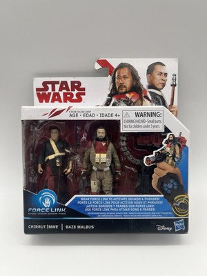 Hasbro Star Wars Force Link Chirrut Imwe & Baze Malbus 2-Pack Action Figures New
