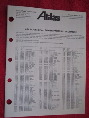 Parts Interchange / Cross Reference Manual
