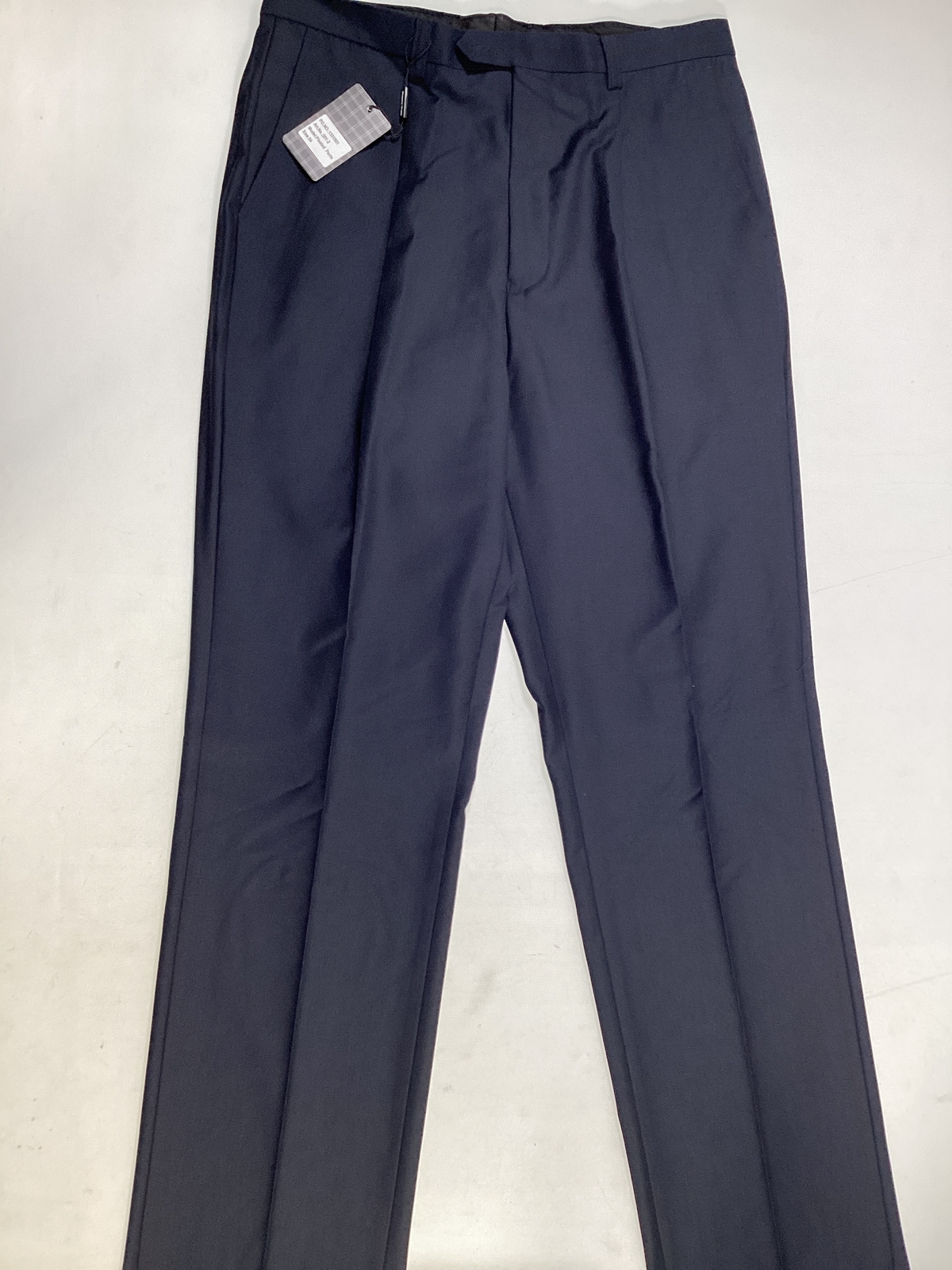 Mens Pierre Noir Navy Blue Pleated Pants Size 34W NEW