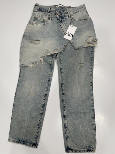 Zara Layered Denim Pants US 6 Blue | eBay