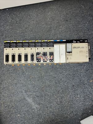 Omron, SYSMAC, 8-Slot Rack, Processor, and I/O Modules, C200H-CPU01-E, Used