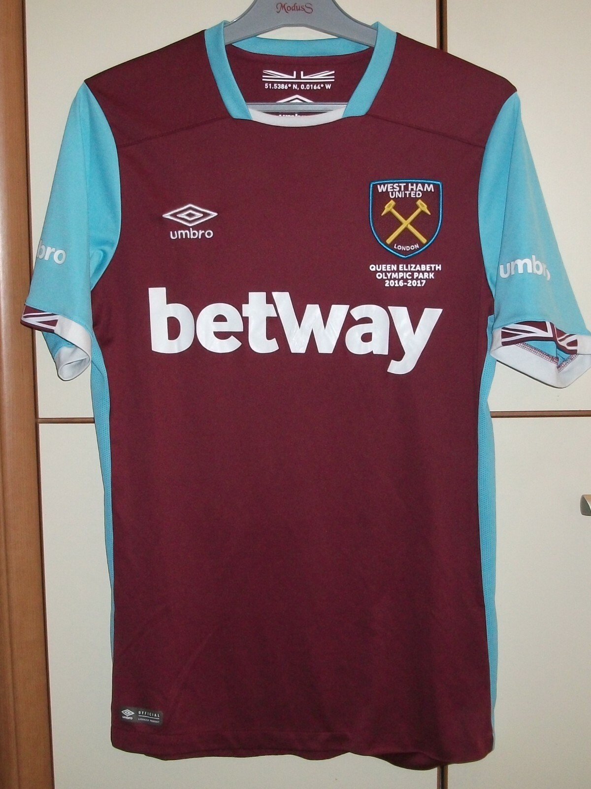 West Ham United 2016 - 2017 Home football shirt jersey Umbro