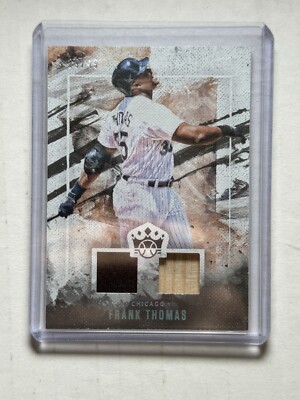 GAME USED 2019 Diamond Kings Frank Thomas Dual Jersey Bat White Sox #DMS-FR /49