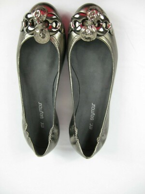 MR. SEYMOUR BALLERINA / FLORAL SERPENTT / PEWTER / SIZE 7.5 B / NEW IN BOX