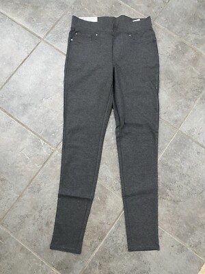 Seven7 Women's 4-Way Stretch Skinny Leg Pull On Ponte Pant Legging Charcoal Gray