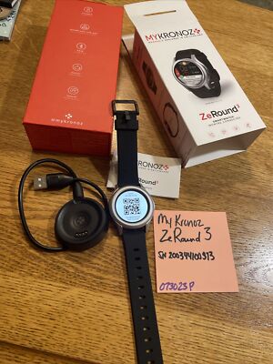 MYKRONOZ ZeRound3 Lite Smartwatch - Silver / Black New Open Box