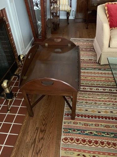 Kittinger Chippendale Style Mahogany Butlers Tray Coffee Table
