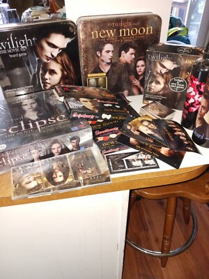 Twilight Saga HUGE LOT: Collectible cards,  Board games, Metal Water Bottles etc