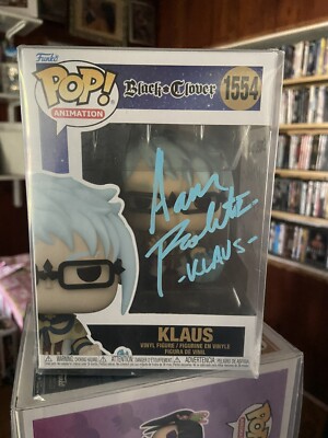 Black Clover Klaus funko pop Signed By Aaron Roberts W/COA