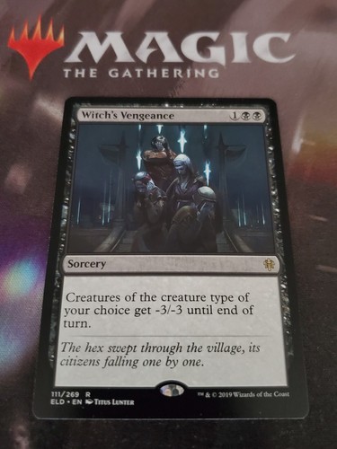 Witch's Vengeance 3x FOIL ELD MTG Throne of Eldraine Rare MINT black Witch's Vengeance 3x FOIL ELD MTG Throne of Eldraine Rare MINT black