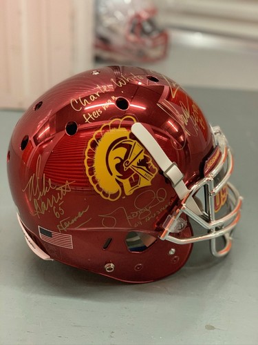USC TROJANS CHROME AUTHENTIC SIGNED BY HEISMAN WINNERS