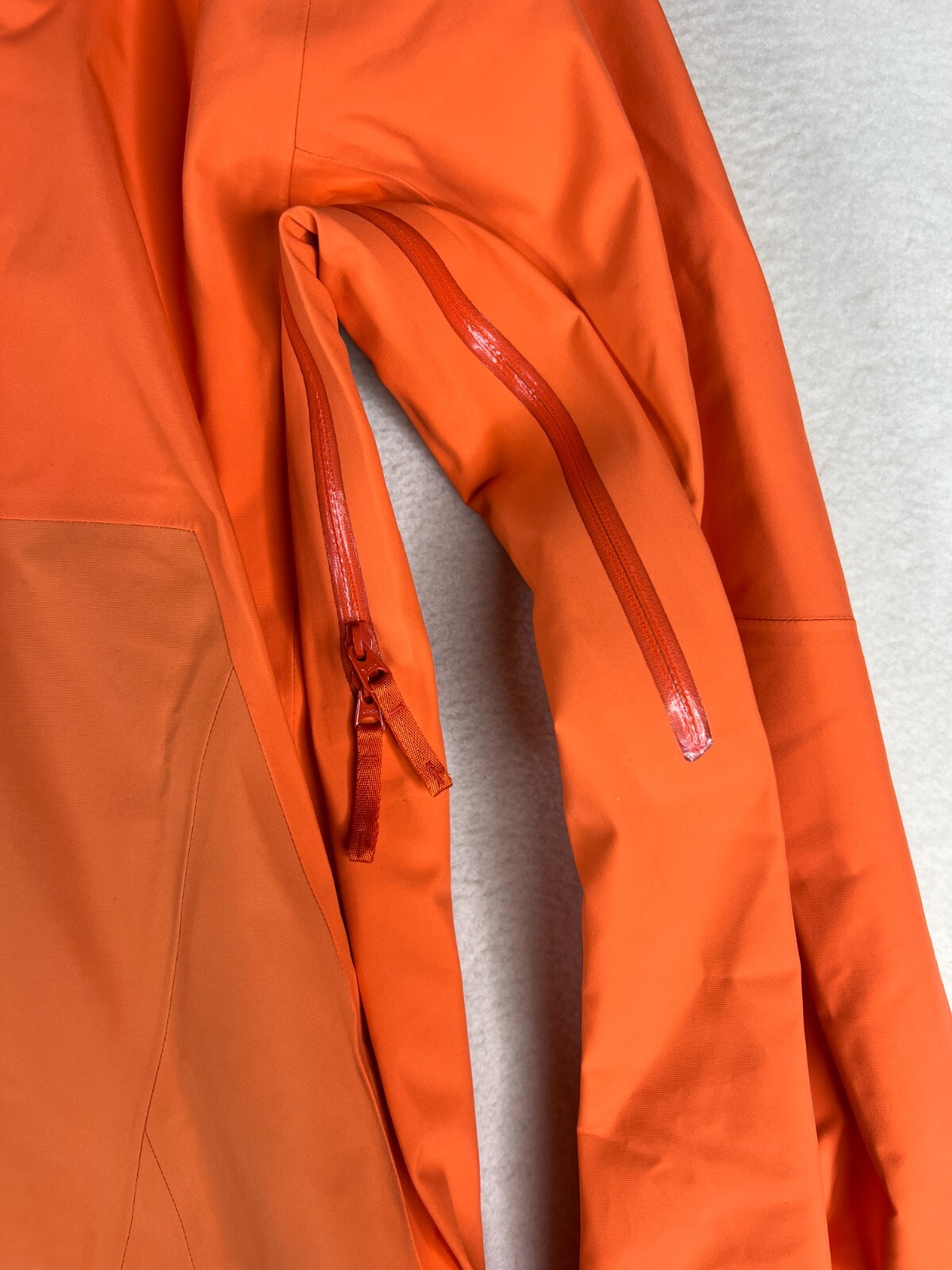 Pre-owned Arc'teryx Rush Jacket Women's Medium Phenom Orange Full Zip Goretex Ski