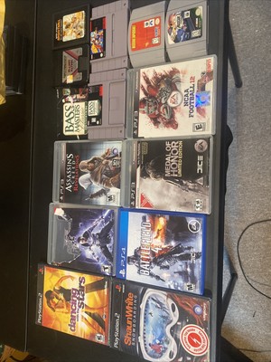 video game lot Of Ps4, ps3, ps2, SNES, n64, And Atari