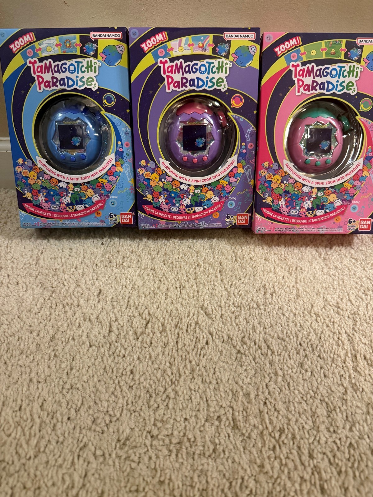 BANDAI Tamagotchi Paradise Pink Land/Blue Water/Purple Sky