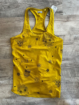 Pearl Izumi W's Midland Tank Flaxen Sugar Skulls New! Size Med