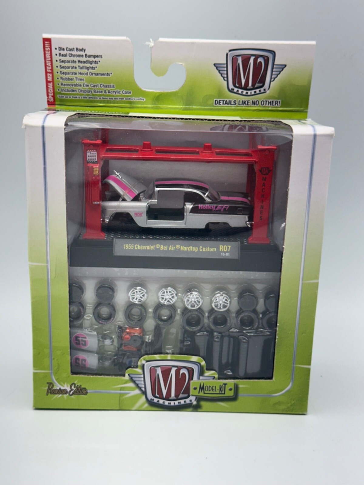 M2 Model Kit 1955 Chevrolet Bel Air Hardtop Custom, Holley