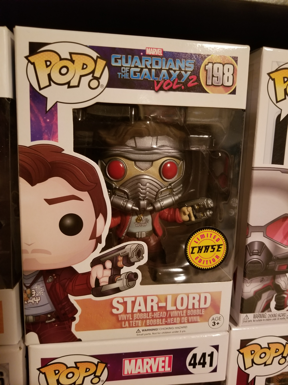 Funko Pop Marvel: Guardians of the Galaxy Vol. 2 - Star Lord Chase Variant  Limited Edition Vinyl Figure (Bundled with Pop Box Protector Case)