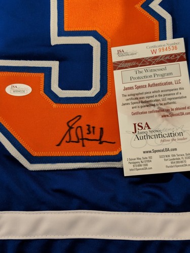 Grant Fuhr Signed Jersey Autographed Custom Jersey Edmonton Oilers JSA COA