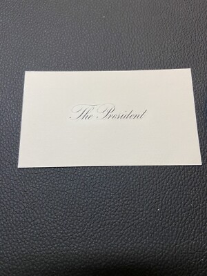 The President Calling Card  - Official White House Card