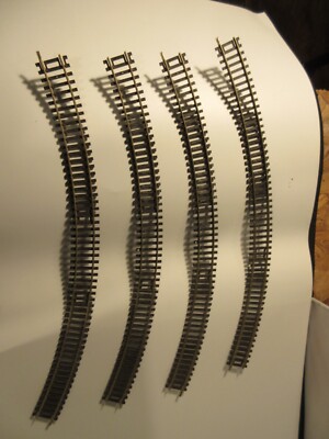 Peco ST-231 Double 3rd Radius Railway Track 24'' HO scale. Set of FOUR (4)