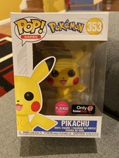 FUNKO POP! POKEMON FLOCKED PIKACHU #353 GAMESTOP EXCLUSIVE In Protector! | eBay