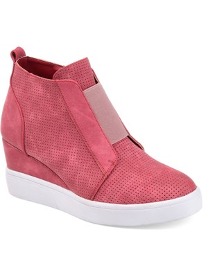 

JOURNEE COLLECTION Женские розовые кроссовки на танкетке Clara 1 на платформе  12, Розовый, CLARA-WEDGE