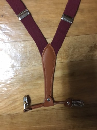 Boys Suspenders Bowtie Set Size 2-6 Wine Maroon Cute!