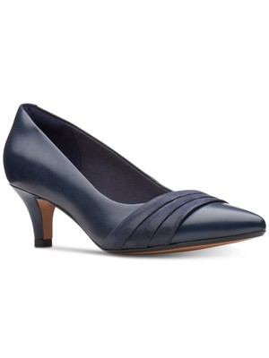 

КОЛЛЕКЦИЯ CLARKS Женские темно-синие туфли-лодочки без шнурков Linvale Madi, смешанная техника, 6,5 Вт, Navy, 26138697
