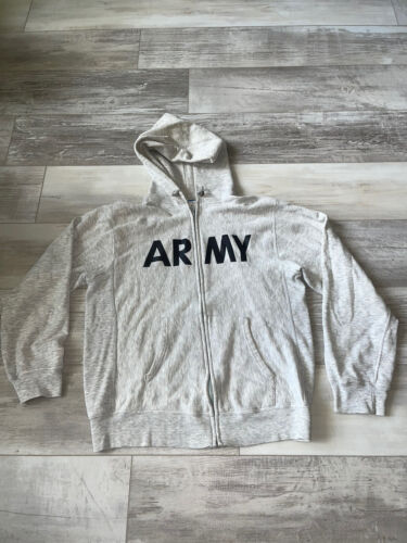 Vintage 90s Champion US Army Military Full Zip Hoodie Made Vintage 90s Champion US Army Military Full Zip Hoodie Made