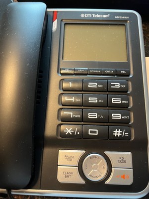 DTI Telecom Caller ID Speaker Phone DTP1200 Deluxe Desktop With Lock, black.