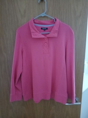 Maine size 16 100% cotton pink long sleeve top Polo Style