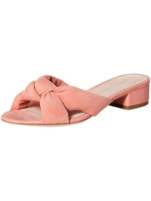 

Женские замшевые шлепанцы без шнуровки LOEFFLER RANDALL Melon Coral Puff Elsie 7,5 B, Коралл, ELSIE-KS